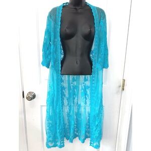 Cedar Rose blue lace duster shawl
